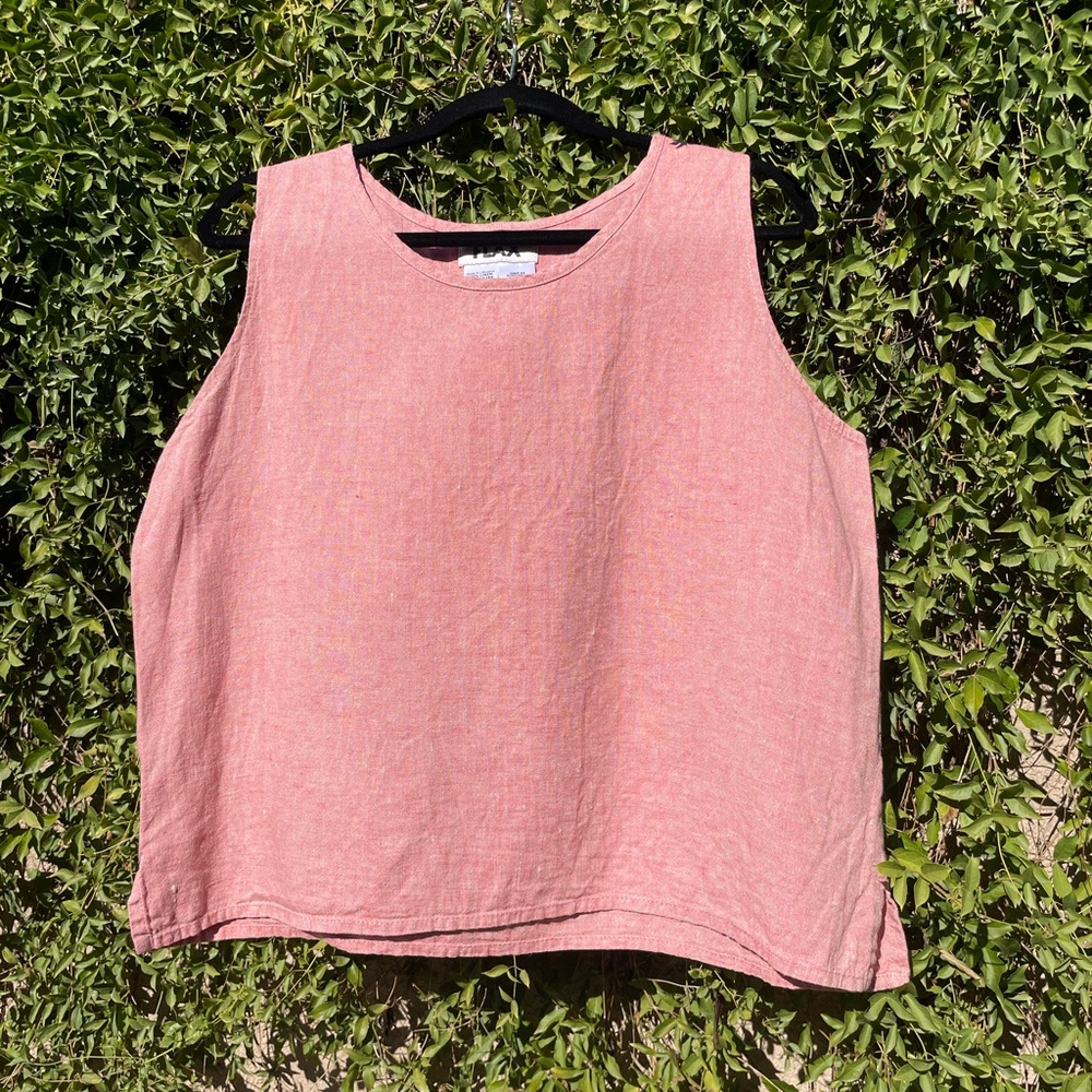 Flax Women's 100% Linen Tank Top- Medium
